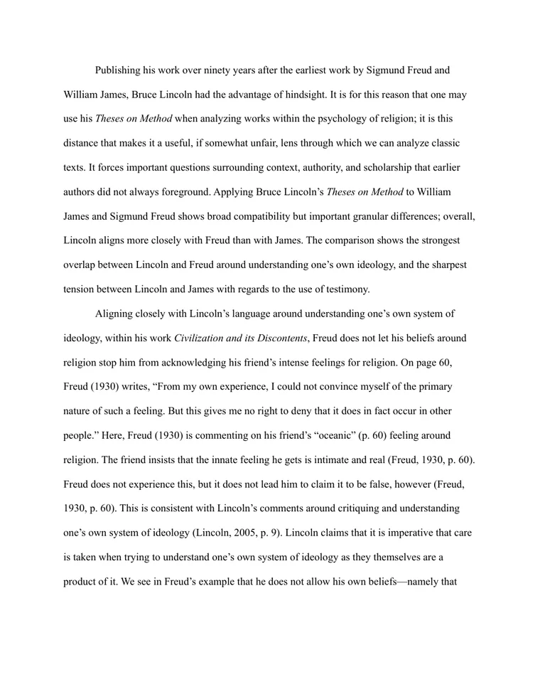 First page of Application of the Theses on Method.